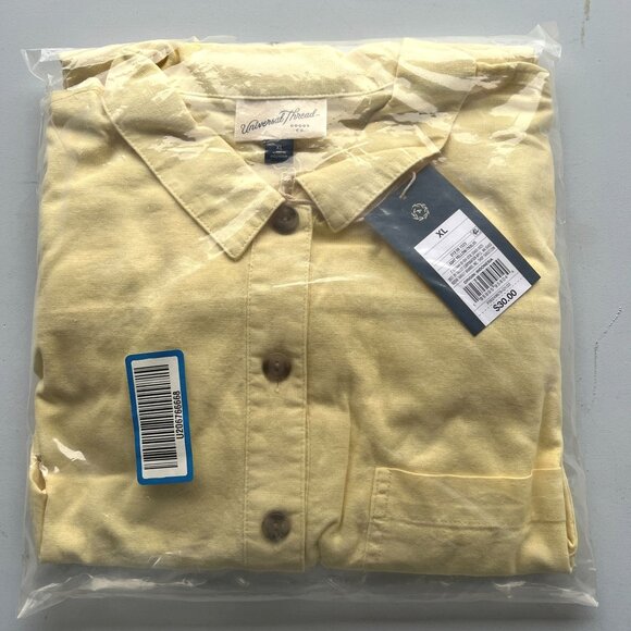 Universal Thread Women's Romper Short Sleeve Boilersuit Light Yellow XL - Picture 3 of 5